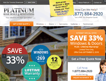 Tablet Screenshot of platinumrenovations.com